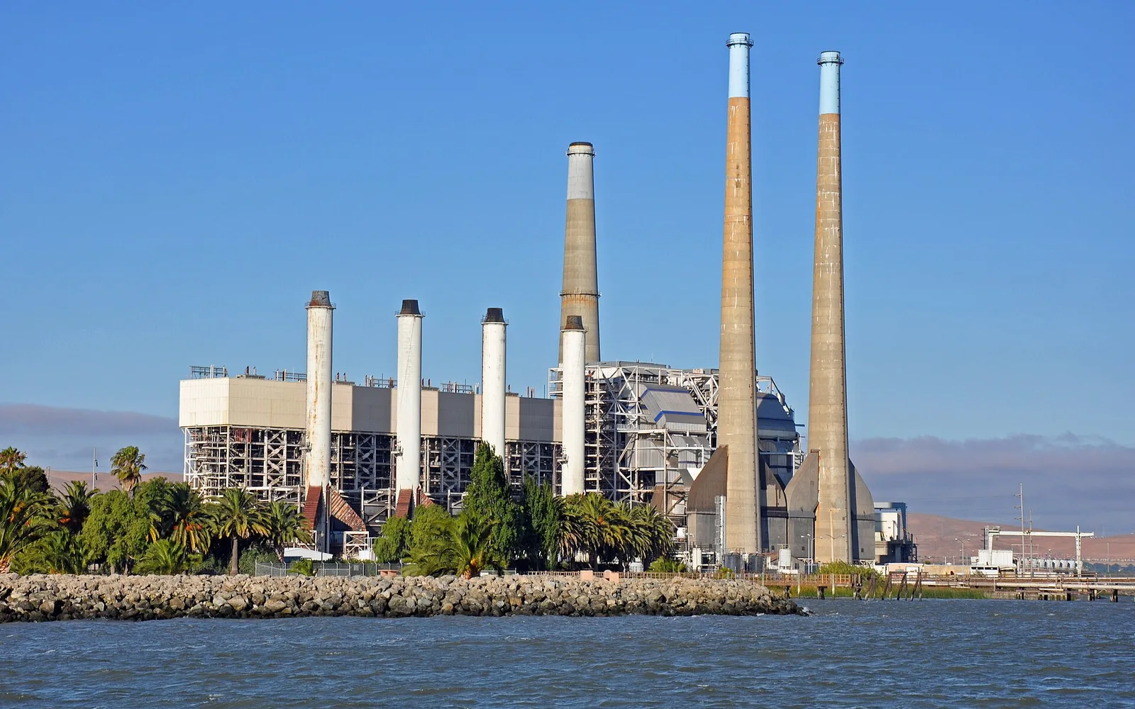 Pittsburg power plant beside the Delta waterways.